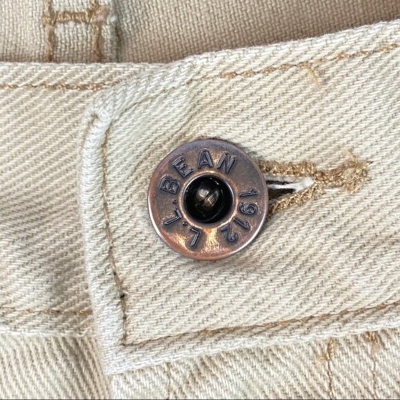 L.L. Bean Khaki Jeans Men's Sz 34 X 30 Straight Leg 100% Cotton - Picture 6 of 10